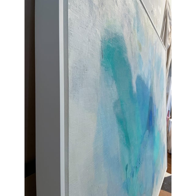 “Longer if I May” Contemporary Abstract Painting in Subtle Neutrals & Textured Layers by Stacey Warnix For Sale - Image 10 of 11