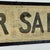 Large Vintage "For Sale" Sign Hand Painted on Sheet Metal, Early 20th Century For Sale - Image 4 of 12