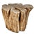 Contemporary Burn Sand Lychee Stump Vintage Side Table For Sale - Image 3 of 7