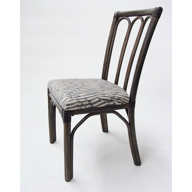 Wood Dining Chairs in Rattan and Bamboo from McGuire, USA, 1970s, Set of 6 For Sale - Image 7 of 18