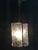 This ceiling light is made of three hand-blown glass plates on a brass structure. It supports LED bulbs. This piece is...