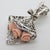 Vintage Italian Handmade Genuine Silver Flower Bouquet Pink Rose Flowers Dollhouse Miniature For Sale - Image 4 of 10