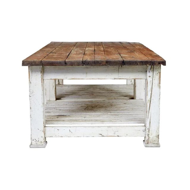 Large 19th Century Pine Work Table, 1890s For Sale - Image 10 of 13