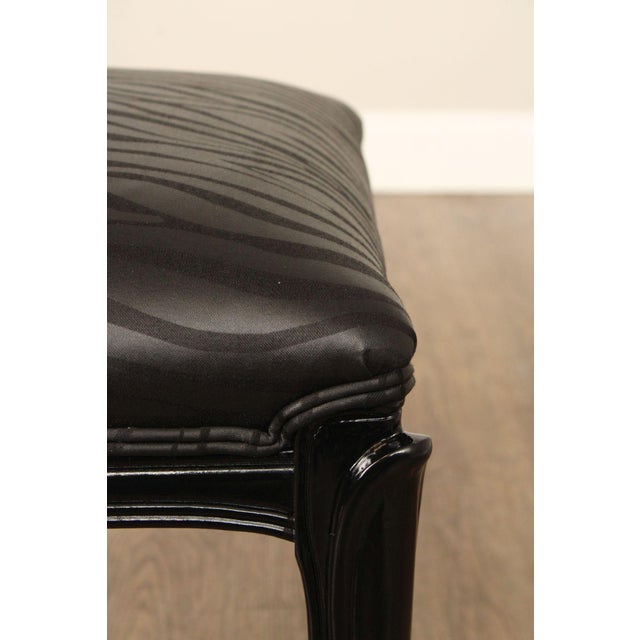 Italian Art Deco Style Set of Eight Ebonized Dining Chairs For Sale - Image 16 of 18