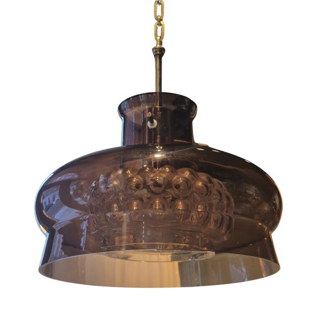 Scandinavian Modern Glass Pendant by Carl Fagerlund for Orrefors, 1970s For Sale