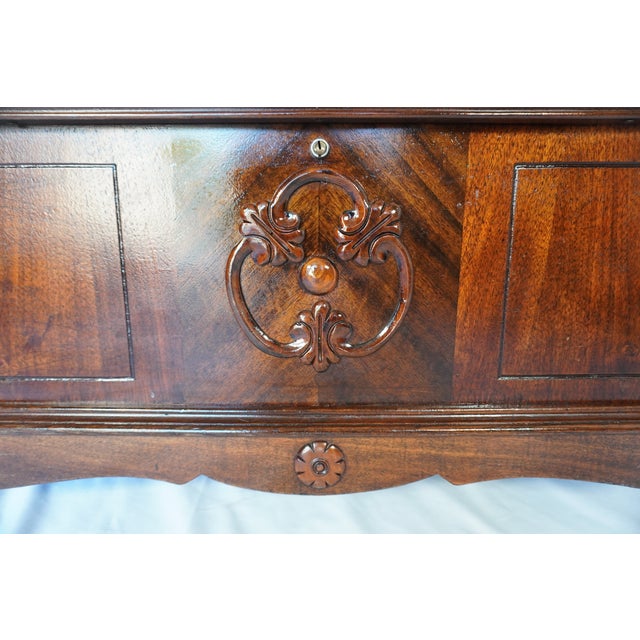 Wood Vintage Cedar Lined Hope Chest | Solid Cedar Blanket Chest | Storage Trunk For Sale - Image 7 of 10