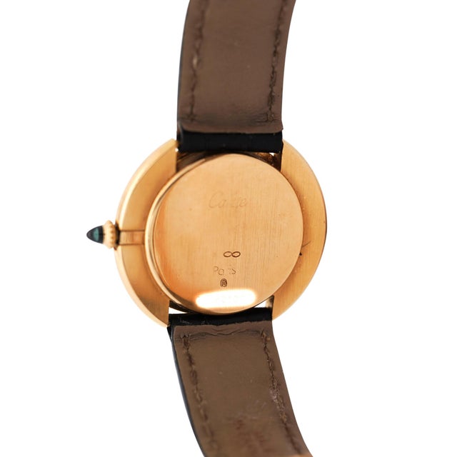 1970s Cartier Vendôme 33mm 78091 18k Gold Automatic Watch For Sale - Image 9 of 13