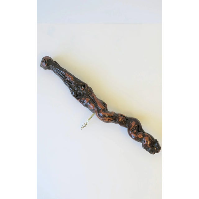 A very large French fruitwood corkscrew wine bottle opener. A great piece for a wine cellar, restaurant, etc. Corkscrew...