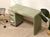 Early 20th Century Vintage Mint Green Writing Desk With Wood-Tone Details For Sale - Image 5 of 12