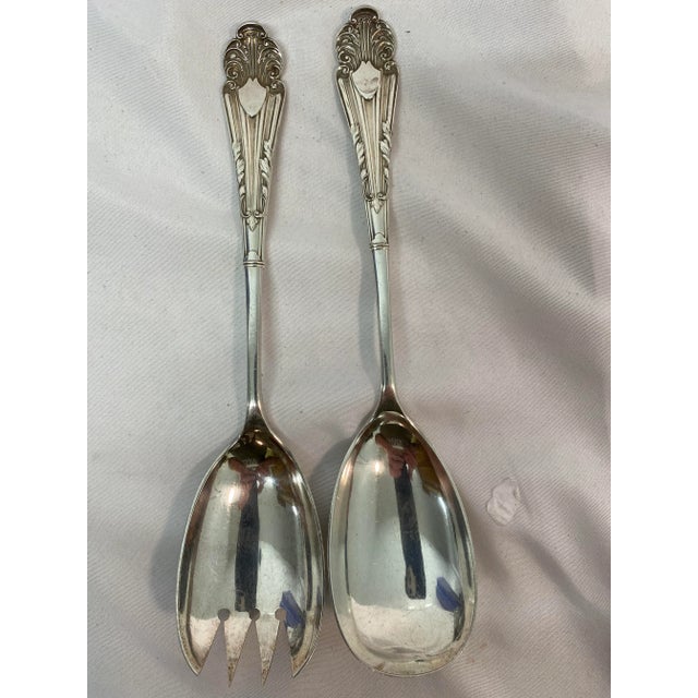 Antique Thomas Latham & Ernest Morton Silver Plate Serving Set Made in England For Sale - Image 12 of 12