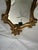 1950s Italian Rococo Baroque Gold Guild Depose Made in Italy 26” Mirror For Sale - Image 5 of 12