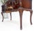 Very Fine Carved Mahogany 3 drawers c1940s Vanity Console Table Writing Desk For Sale - Image 12 of 14