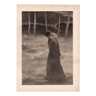 Fernand Louis Gottlob, La Promise, Lithograph on Paper For Sale