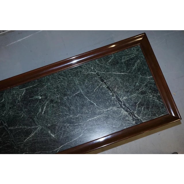 Large Green Marble, Hardwood & Gilt Eagle Cocktail Table For Sale - Image 5 of 18