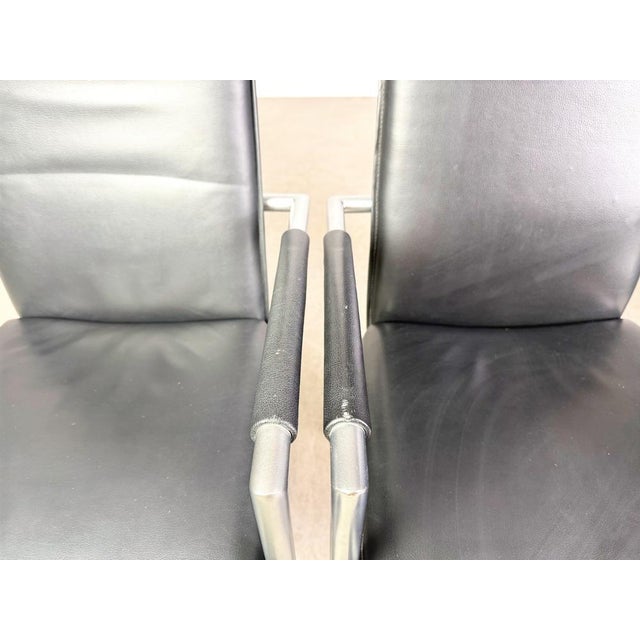 RST Armchairs in Leather from Ronald Schmitt, Set of 4 For Sale - Image 9 of 11