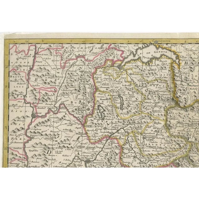 Antique Map of Piedmont by Justus Danckerts, 1690 For Sale - Image 5 of 11