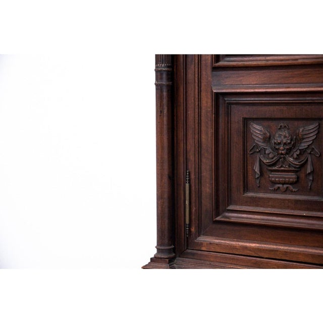 Antique Glass and Walnut Cupboard For Sale - Image 17 of 18