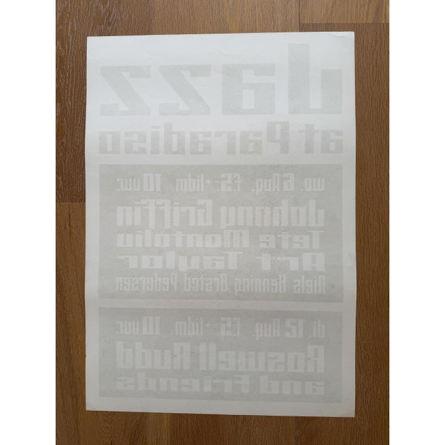 Vintage Screen Print Jazz at Paradiso Poster, Netherlands, August 1975 For Sale - Image 7 of 8