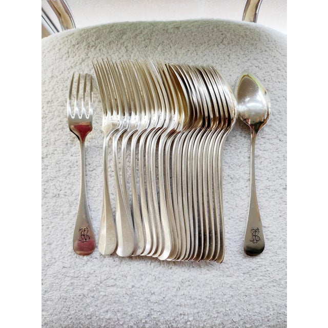 Antique Table Cutlery for Twelve People from Christofle, 1800s, Set of 24 For Sale - Image 6 of 6