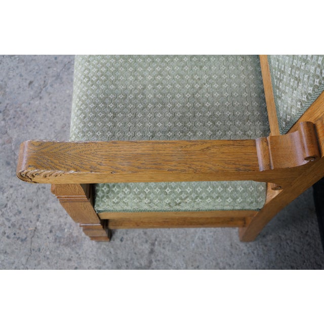 Antique Victorian American Empire Quartersawn Oak Carved Settee Bench Loveseat For Sale - Image 18 of 18
