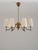 Swedish Modern chandelier by Böhlmarks, designed and manufactured in Sweden during the 1940s. The chandelier features a...