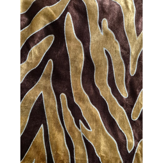 Designer High End Animal Velvet Upholstery Fabric-1 1/3 Yard For Sale - Image 10 of 10
