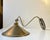 Mid-Century Modern Danish Modern Adjustable Swing Arm Wall Lamp in Brass, 1960s For Sale - Image 3 of 12