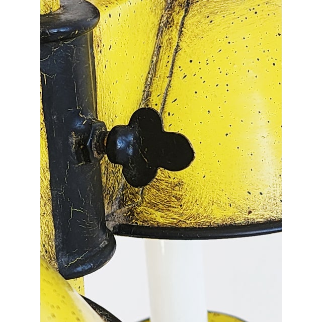 Vintage Decorative Crafts French Style Tole Painted Bouillote Lamp For Sale - Image 10 of 12