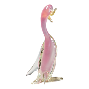 Archimede Seguso Alabastro Art Glass Duck, Murano Italy 1950s