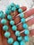 Turquoise Beaded 19.5" Necklace With Gold Tone Spacers - Designed by Matthew Izzo For Sale - Image 4 of 5