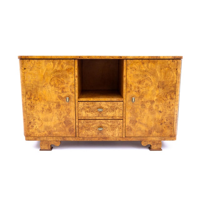 Brown Art Deco Style Sideboard, Poland, 1950s For Sale - Image 8 of 12