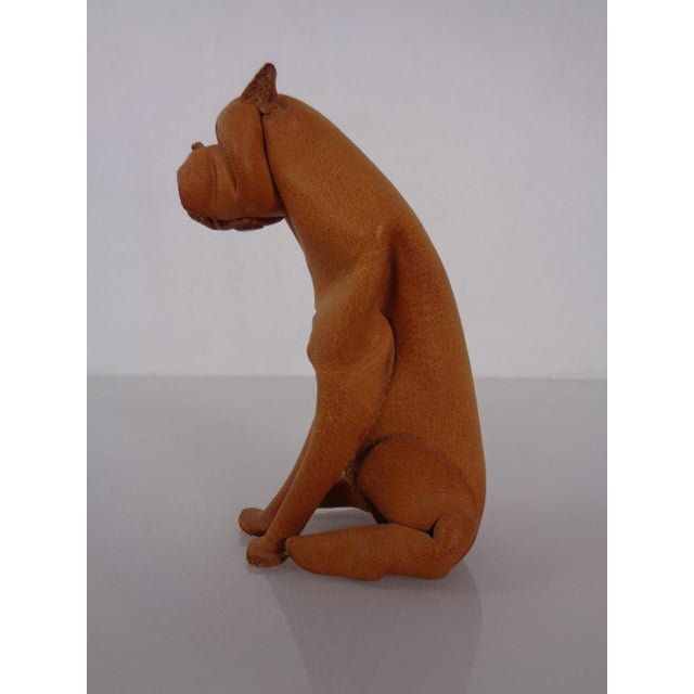 1960s Handmade Leather Boxer Dog from Deru Wiesbaden, Germany, 1960s For Sale - Image 5 of 18