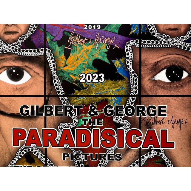 Contemporary Gilbert & George, Original Hand-Signed The Paradisical Pictures Poster, 2023, Print For Sale - Image 3 of 8