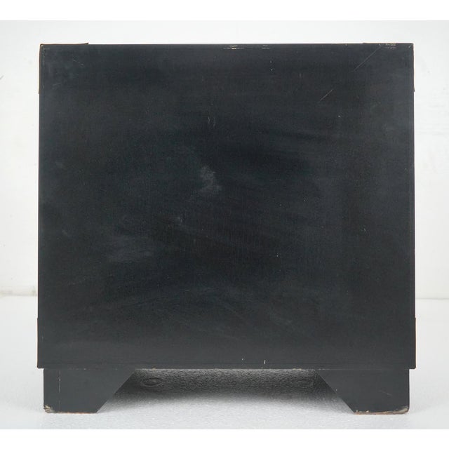 Late 20th Century Hand Painted Black Lacquer Chinoiserie Cabinet For Sale - Image 11 of 11
