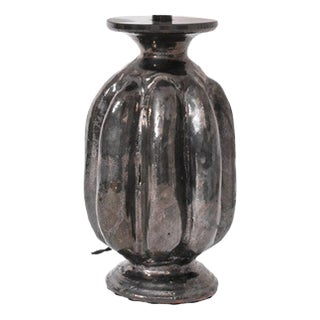Villandry Anthracite Ceramic Lamp by Barracuda Interiors For Sale