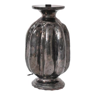 Villandry Anthracite Ceramic Lamp by Barracuda Interiors For Sale