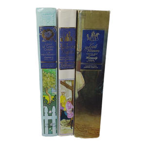 Vintage Decorative Book Gift Set: Illustrated Junior Classics, Arabian Nights, Little Women, Anne of Green Gables -Set of 3