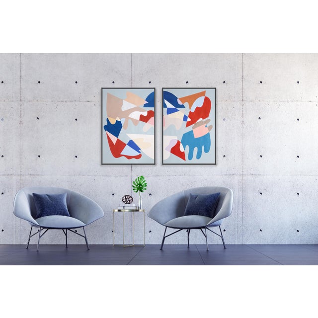 This exquisite acrylic painting on paper draws inspiration from the modernist masters of the 1950s, 60s, and 70s,...