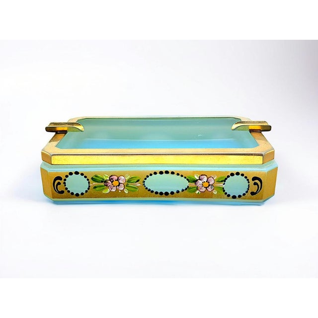 Glass Opal Murano Glass Ashtray from Manifattura di Murano, 1970s For Sale - Image 7 of 11