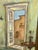 Wood Vintage Spanish Style Naïve Folk Art Interior Painting in Ornate Carved Wood Frame For Sale - Image 7 of 12
