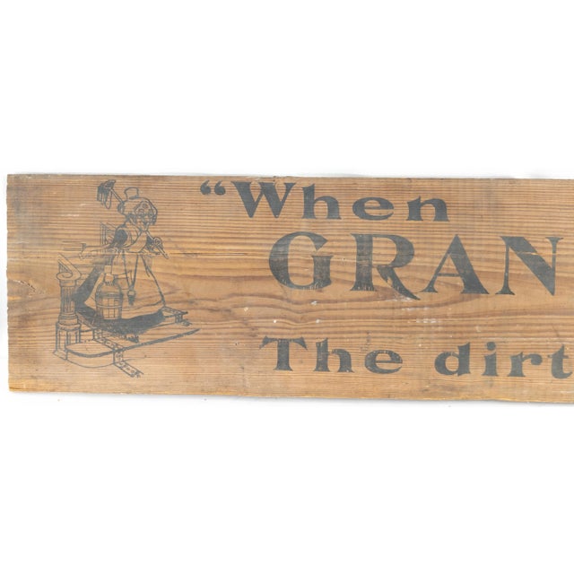 We are selling this probably mid to late 20th century folky rustic sign for wall decoration. Condition: Good, probably not...