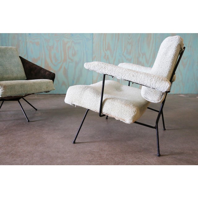 Textile 1950s Early Adrian Pearsall Chairs for Craft Associates Rare MCM Mid Century For Sale - Image 7 of 11