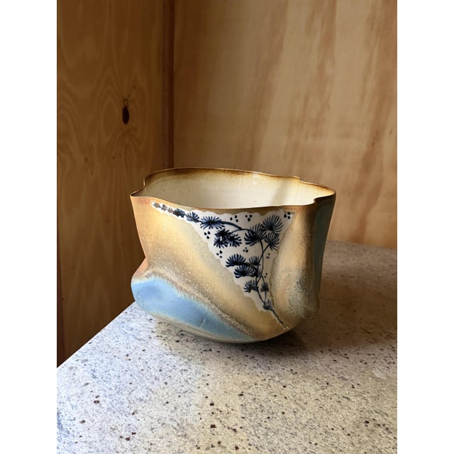 Elevate your collection with this exquisite, hand-signed piece from renowned artist Joop Cock. This sculptural vase blends...