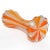 Mid 20th Century Vintage Murano Salviati Barbini 1950s Orange White Gold Flecks Italian Art Glass Flower Vase For Sale - Image 5 of 6