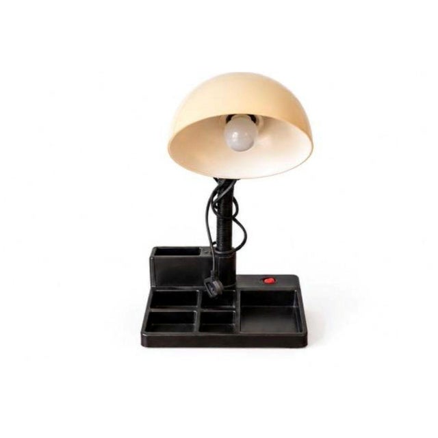 Mid-Century Modern Vintage Table Lamp with Desk Organizer from Hustadt Leuchten, 1970s For Sale - Image 3 of 3