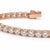 A dramatic take on the classic tennis bracelet, this 10K Rose Gold design is set with round CVD lab-grown diamonds in a...