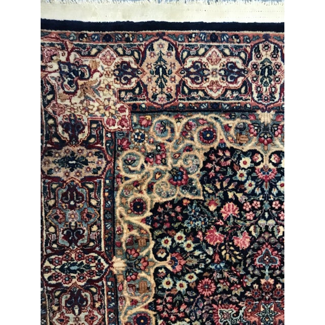 1930s Vintage Design Floral Royal Kierman Rug- 3'6" X 5'1" For Sale - Image 11 of 13