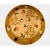 Hand-knotted in wool, this 9x9 vintage French circular rug by Robert Debiève (1926–1994) is a charming example of mid-...