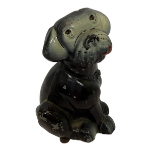 1940s Cast Iron Adorable Puppy Bank