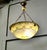 French Art Deco Decorated Glass Hanging Light with Brass Rose, 1930 For Sale - Image 3 of 9
